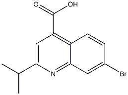 7-bromo-2-(propan-2-yl)quinoline-4-carboxylic acid 结构式