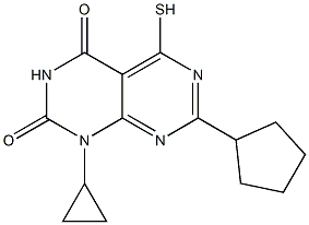 7-cyclopentyl-1-cyclopropyl-5-mercaptopyrimido[4,5-d]pyrimidine-2,4(1H,3H)-dione 结构式