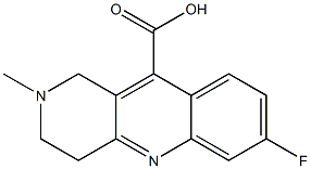 7-fluoro-2-methyl-1,2,3,4-tetrahydrobenzo[b]-1,6-naphthyridine-10-carboxylic acid 结构式