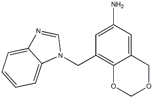 8-(1H-1,3-benzodiazol-1-ylmethyl)-2,4-dihydro-1,3-benzodioxin-6-amine 结构式
