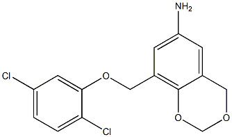 8-(2,5-dichlorophenoxymethyl)-2,4-dihydro-1,3-benzodioxin-6-amine 结构式