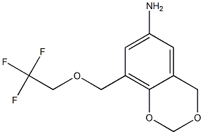 8-[(2,2,2-trifluoroethoxy)methyl]-2,4-dihydro-1,3-benzodioxin-6-amine 结构式