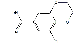 8-chloro-N'-hydroxy-2,3-dihydro-1,4-benzodioxine-6-carboximidamide 结构式