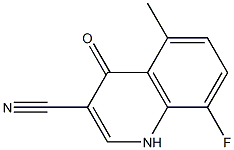 8-fluoro-5-methyl-4-oxo-1,4-dihydroquinoline-3-carbonitrile 结构式