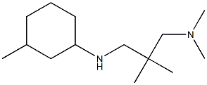 dimethyl(2-methyl-2-{[(3-methylcyclohexyl)amino]methyl}propyl)amine 结构式