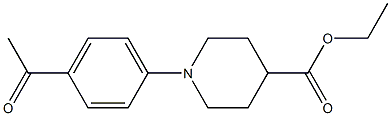 ethyl 1-(4-acetylphenyl)piperidine-4-carboxylate 结构式