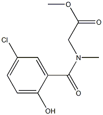 methyl 2-[(5-chloro-2-hydroxyphenyl)-N-methylformamido]acetate 结构式
