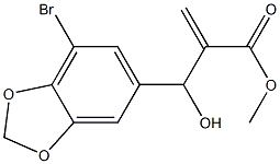 methyl 2-[(7-bromo-2H-1,3-benzodioxol-5-yl)(hydroxy)methyl]prop-2-enoate 结构式