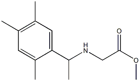 methyl 2-{[1-(2,4,5-trimethylphenyl)ethyl]amino}acetate 结构式