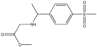 methyl 2-{[1-(4-methanesulfonylphenyl)ethyl]amino}acetate 结构式