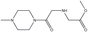 methyl 2-{[2-(4-methylpiperazin-1-yl)-2-oxoethyl]amino}acetate 结构式