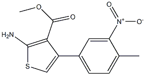 methyl 2-amino-4-(4-methyl-3-nitrophenyl)thiophene-3-carboxylate 结构式