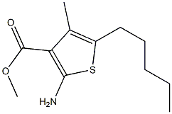 methyl 2-amino-4-methyl-5-pentylthiophene-3-carboxylate 结构式