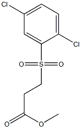 methyl 3-[(2,5-dichlorobenzene)sulfonyl]propanoate 结构式