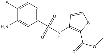 methyl 3-[(3-amino-4-fluorobenzene)sulfonamido]thiophene-2-carboxylate 结构式