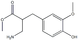 methyl 3-amino-2-[(4-hydroxy-3-methoxyphenyl)methyl]propanoate 结构式