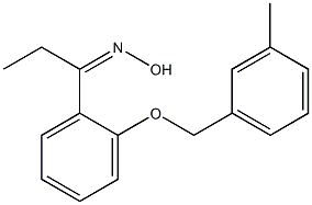 N-(1-{2-[(3-methylphenyl)methoxy]phenyl}propylidene)hydroxylamine 结构式