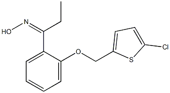 N-(1-{2-[(5-chlorothiophen-2-yl)methoxy]phenyl}propylidene)hydroxylamine 结构式