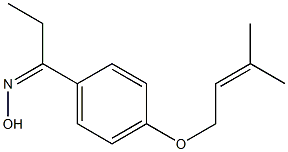N-(1-{4-[(3-methylbut-2-en-1-yl)oxy]phenyl}propylidene)hydroxylamine 结构式