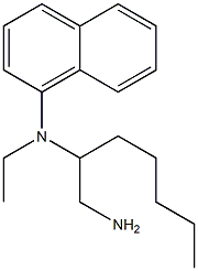 N-(1-aminoheptan-2-yl)-N-ethylnaphthalen-1-amine 结构式