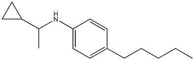 N-(1-cyclopropylethyl)-4-pentylaniline 结构式