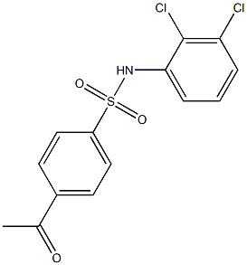 N-(2,3-dichlorophenyl)-4-acetylbenzene-1-sulfonamide 结构式