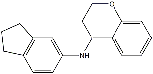 N-(2,3-dihydro-1H-inden-5-yl)-3,4-dihydro-2H-1-benzopyran-4-amine 结构式