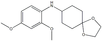 N-(2,4-dimethoxyphenyl)-1,4-dioxaspiro[4.5]decan-8-amine 结构式