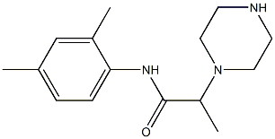 N-(2,4-dimethylphenyl)-2-(piperazin-1-yl)propanamide 结构式