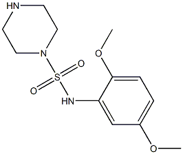 N-(2,5-dimethoxyphenyl)piperazine-1-sulfonamide 结构式