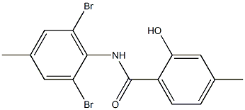 N-(2,6-dibromo-4-methylphenyl)-2-hydroxy-4-methylbenzamide 结构式