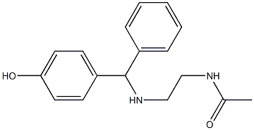 N-(2-{[(4-hydroxyphenyl)(phenyl)methyl]amino}ethyl)acetamide 结构式