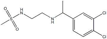 N-(2-{[1-(3,4-dichlorophenyl)ethyl]amino}ethyl)methanesulfonamide 结构式