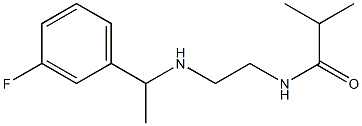 N-(2-{[1-(3-fluorophenyl)ethyl]amino}ethyl)-2-methylpropanamide 结构式