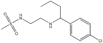 N-(2-{[1-(4-chlorophenyl)butyl]amino}ethyl)methanesulfonamide 结构式