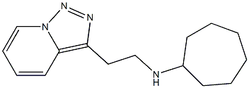 N-(2-{[1,2,4]triazolo[3,4-a]pyridin-3-yl}ethyl)cycloheptanamine 结构式