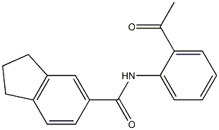 N-(2-acetylphenyl)-2,3-dihydro-1H-indene-5-carboxamide 结构式