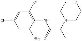 N-(2-amino-4,6-dichlorophenyl)-2-(morpholin-4-yl)propanamide 结构式