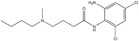 N-(2-amino-4,6-dichlorophenyl)-4-[butyl(methyl)amino]butanamide 结构式