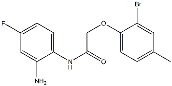 N-(2-amino-4-fluorophenyl)-2-(2-bromo-4-methylphenoxy)acetamide 结构式