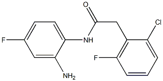 N-(2-amino-4-fluorophenyl)-2-(2-chloro-6-fluorophenyl)acetamide 结构式