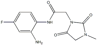 N-(2-amino-4-fluorophenyl)-2-(3-methyl-2,5-dioxoimidazolidin-1-yl)acetamide 结构式