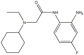 N-(2-amino-4-fluorophenyl)-2-[cyclohexyl(ethyl)amino]acetamide 结构式