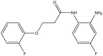 N-(2-amino-4-fluorophenyl)-3-(2-fluorophenoxy)propanamide 结构式