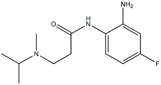 N-(2-amino-4-fluorophenyl)-3-[isopropyl(methyl)amino]propanamide 结构式