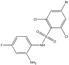 N-(2-amino-4-fluorophenyl)-4-bromo-2,6-dichlorobenzene-1-sulfonamide 结构式