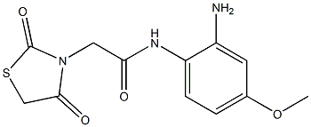 N-(2-amino-4-methoxyphenyl)-2-(2,4-dioxo-1,3-thiazolidin-3-yl)acetamide 结构式