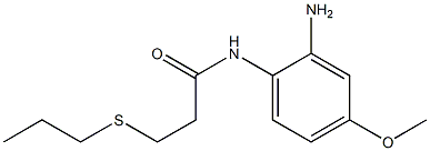 N-(2-amino-4-methoxyphenyl)-3-(propylsulfanyl)propanamide 结构式