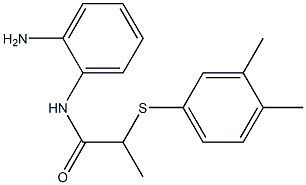 N-(2-aminophenyl)-2-[(3,4-dimethylphenyl)sulfanyl]propanamide 结构式