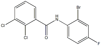 N-(2-bromo-4-fluorophenyl)-2,3-dichlorobenzamide 结构式